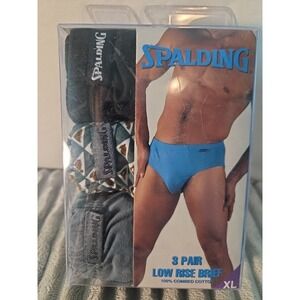 NOS Vtg Mens XL 40-42 Waist Spalding Low Rise Briefs W/ Support Pouch Colored